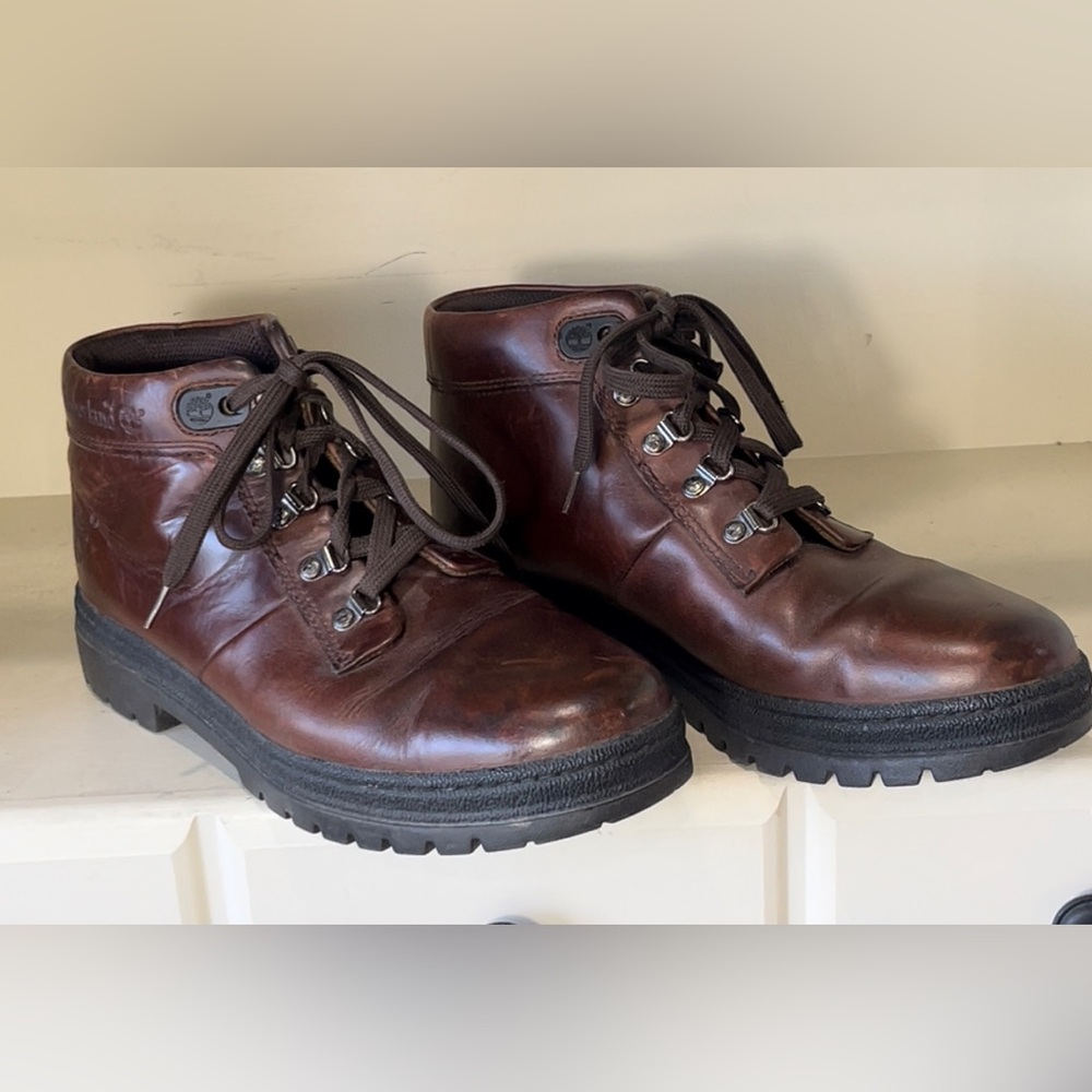 Timberland Men’s Leather Lace-Up Boots Size 10